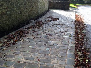 Cobble setts car lay-by completed in Wick