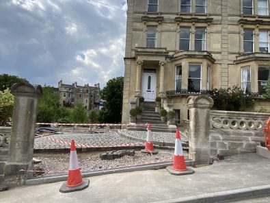 Interchanging Levels Bath Driveway